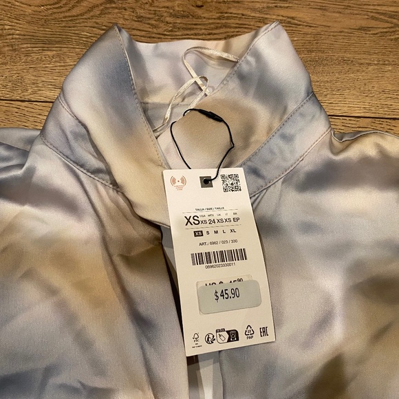Zara Satin Effect Shirt - Picture 3 of 5